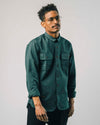 Herringbone Overshirt Forest Green