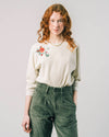 Dalia Waffle Sweatshirt Ecru