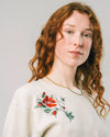 Dalia Waffle Sweatshirt Ecru