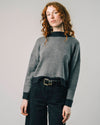 Back Buttons Sweater Grey