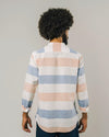 Color Block Mao Shirt White