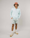 Sunbathing Zip Sweatshirt Acqua