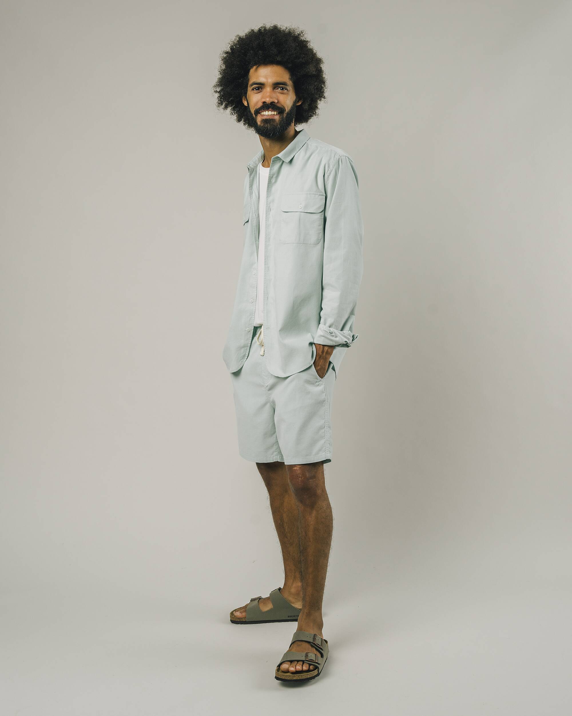Corduroy Short Acqua