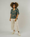 Blouse Flower Vichy Navy