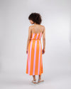 Color Block Long Dress Orange