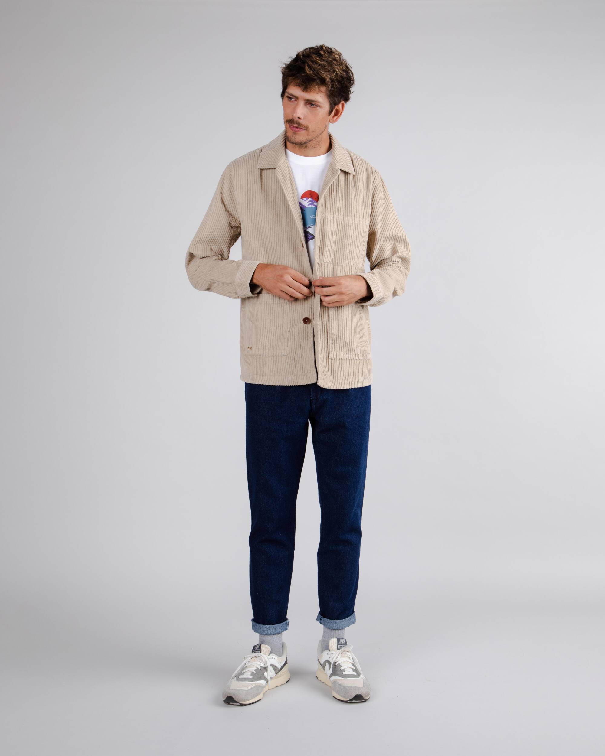 Corduroy Overshirt Ecru