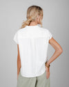 Marble Sleeveless Mao Blouse White