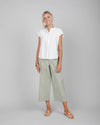 Marble Sleeveless Mao Blouse White