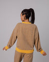 Stripes Rounded Sweatshirt Raffia