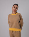 Stripes Rounded Sweatshirt Raffia