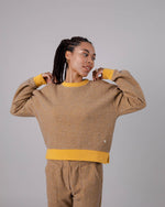 Stripes Rounded Sweatshirt Raffia