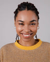 Stripes Rounded Sweatshirt Raffia
