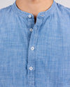 Denim Henley Shirt Indigo