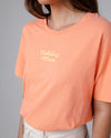 Holidays Oversize Cotton Tee Coral