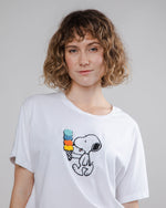 Peanuts Icecream Oversize Tee White