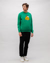 Peanuts Snow Cotton Sweatshirt Green
