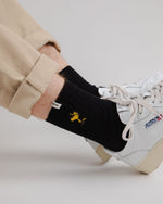 Peanuts Woodstock Ribbed Socks Black