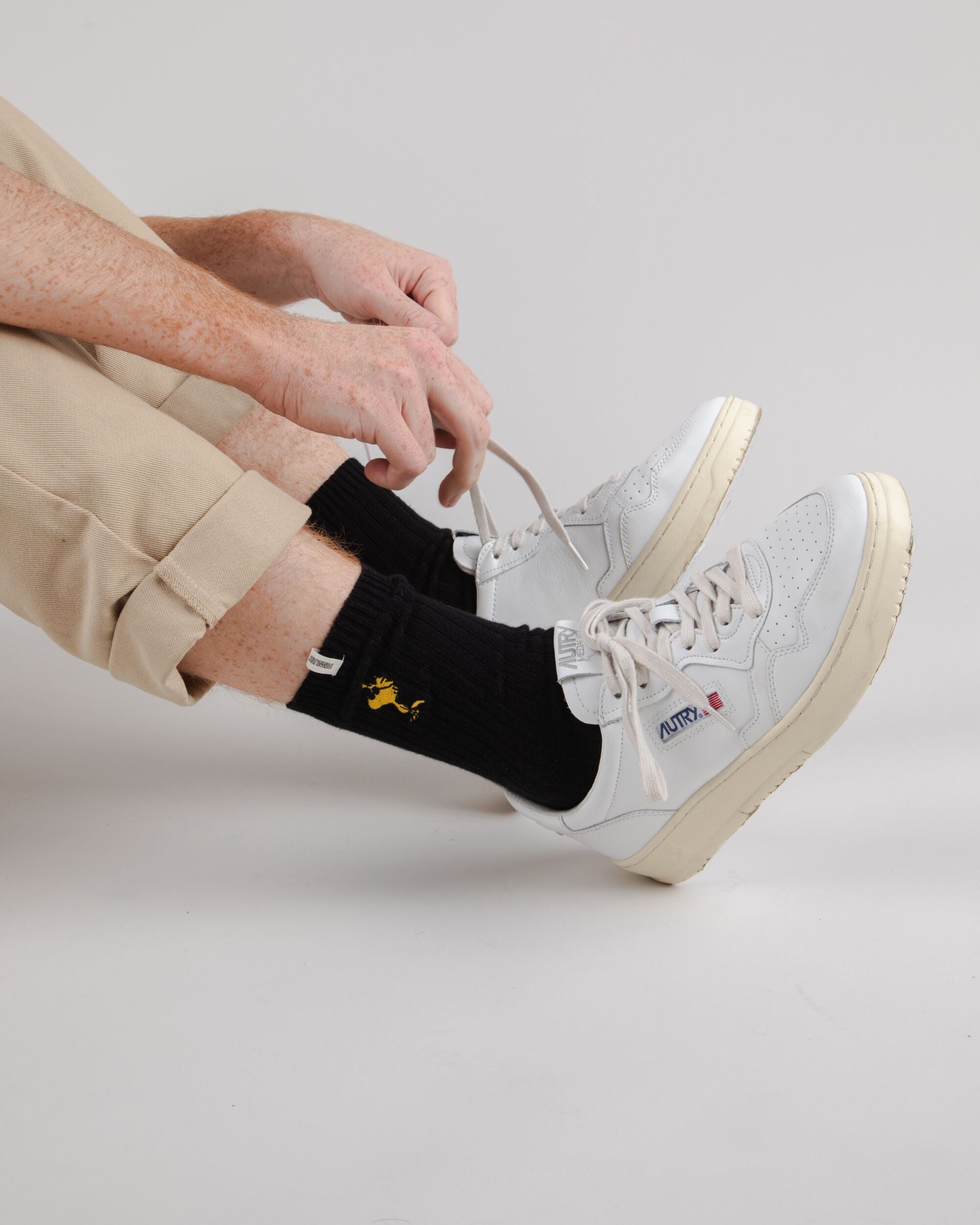 Peanuts Woodstock Ribbed Socks Black