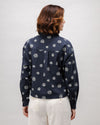 Urchin Boxy Flannel Blouse Navy