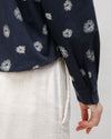 Urchin Boxy Flannel Blouse Navy
