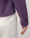 Waterfront Cropped Wool Sweater Orchid