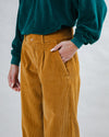 Corduroy Pleated Pants Camel