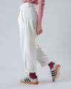 Corduroy Pleated Pants Ecru