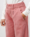 Corduroy Pleated Pants Rose