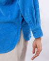 Corduroy Oversize Blouse Blue
