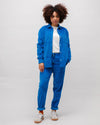 Corduroy Oversize Blouse Blue