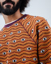 Eyes Jacquard Sweatshirt Orange