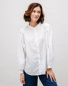Polka Dot Romantic Cotton Blouse White