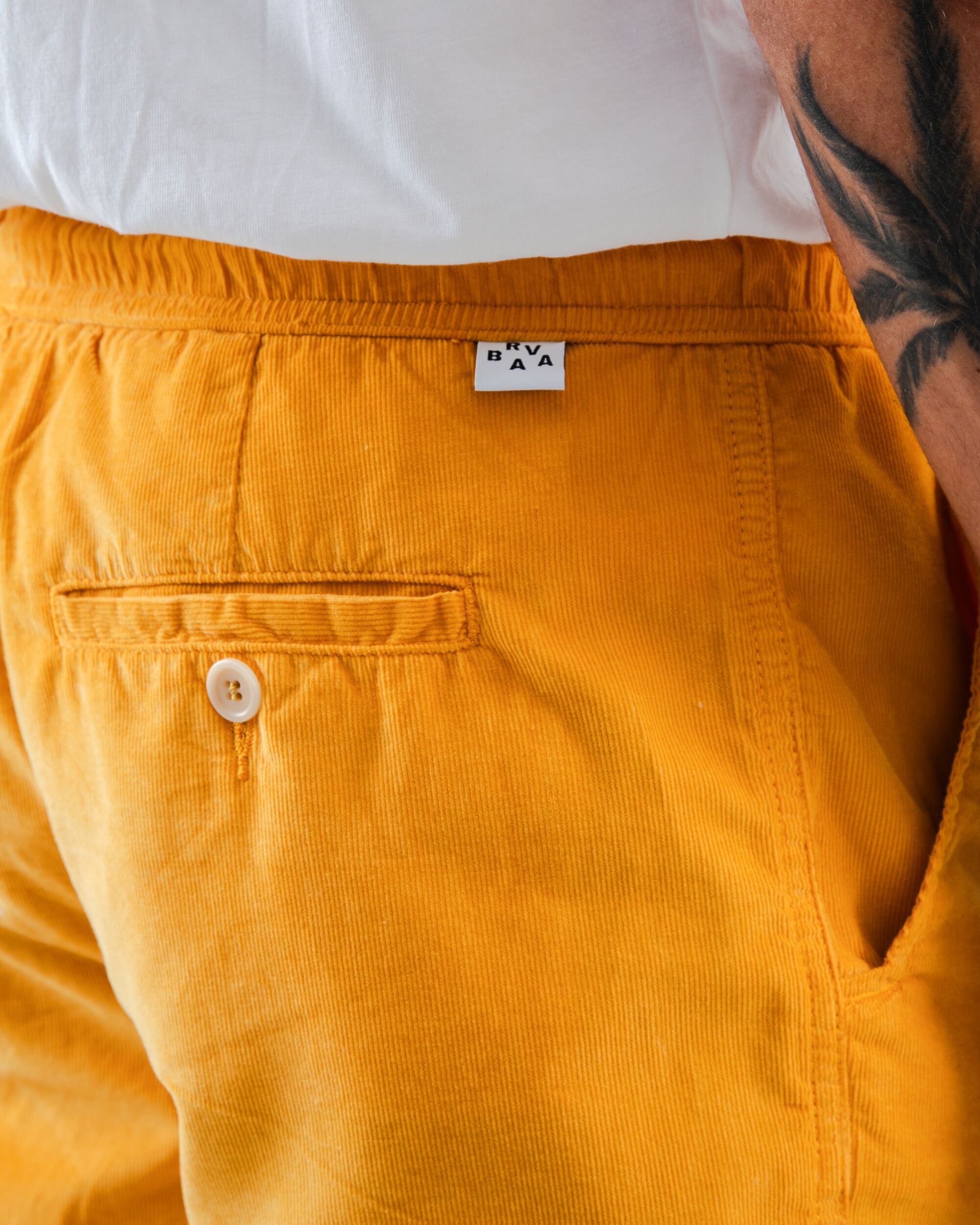 Baby Cord Short Yellow