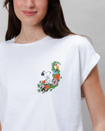 Peanuts Flowers Scoop Tee White