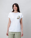 Peanuts Flowers Scoop Tee White