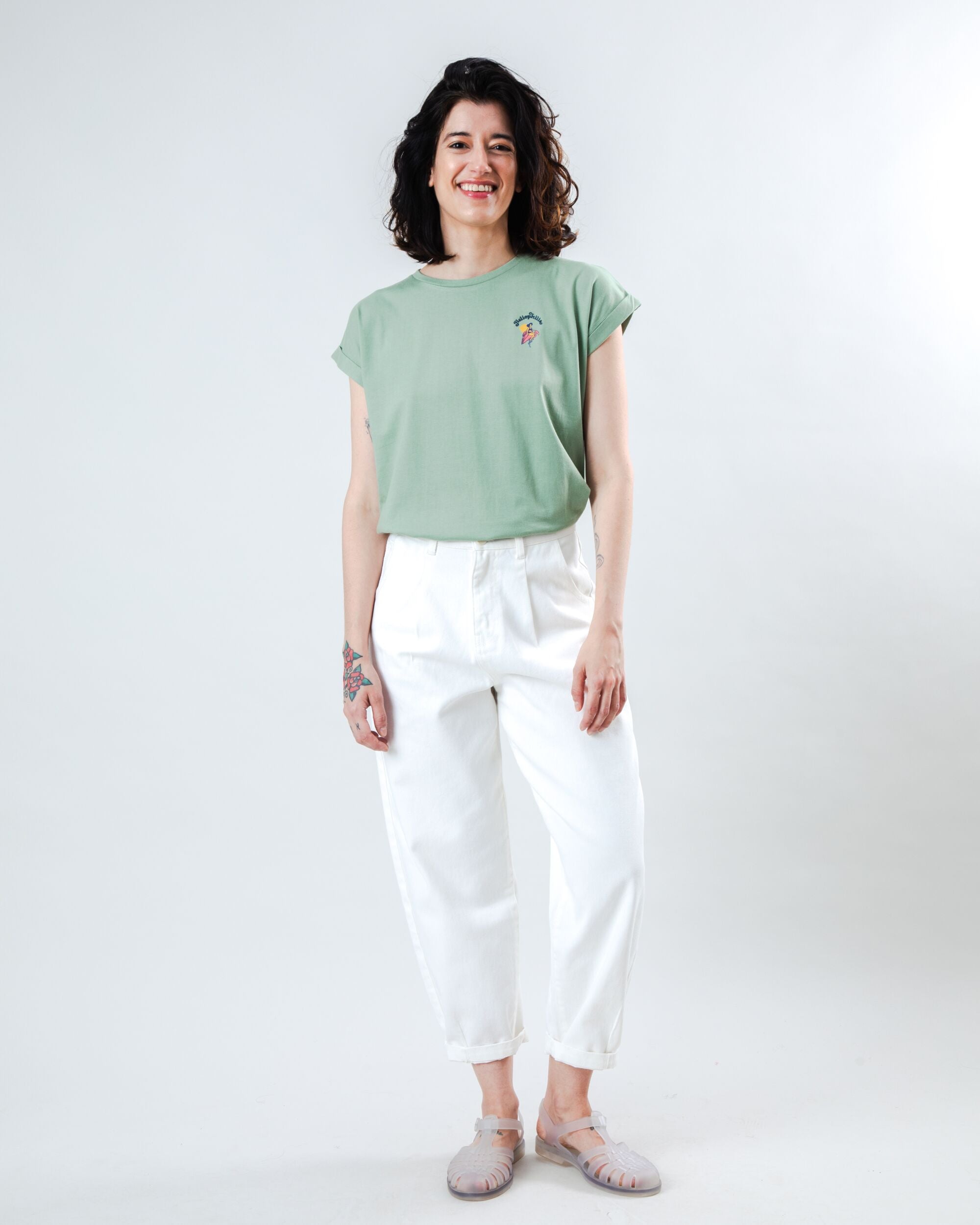 Helios Scoop Tee Green