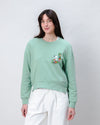 Peanuts Flowers Sweatshirt Light Green
