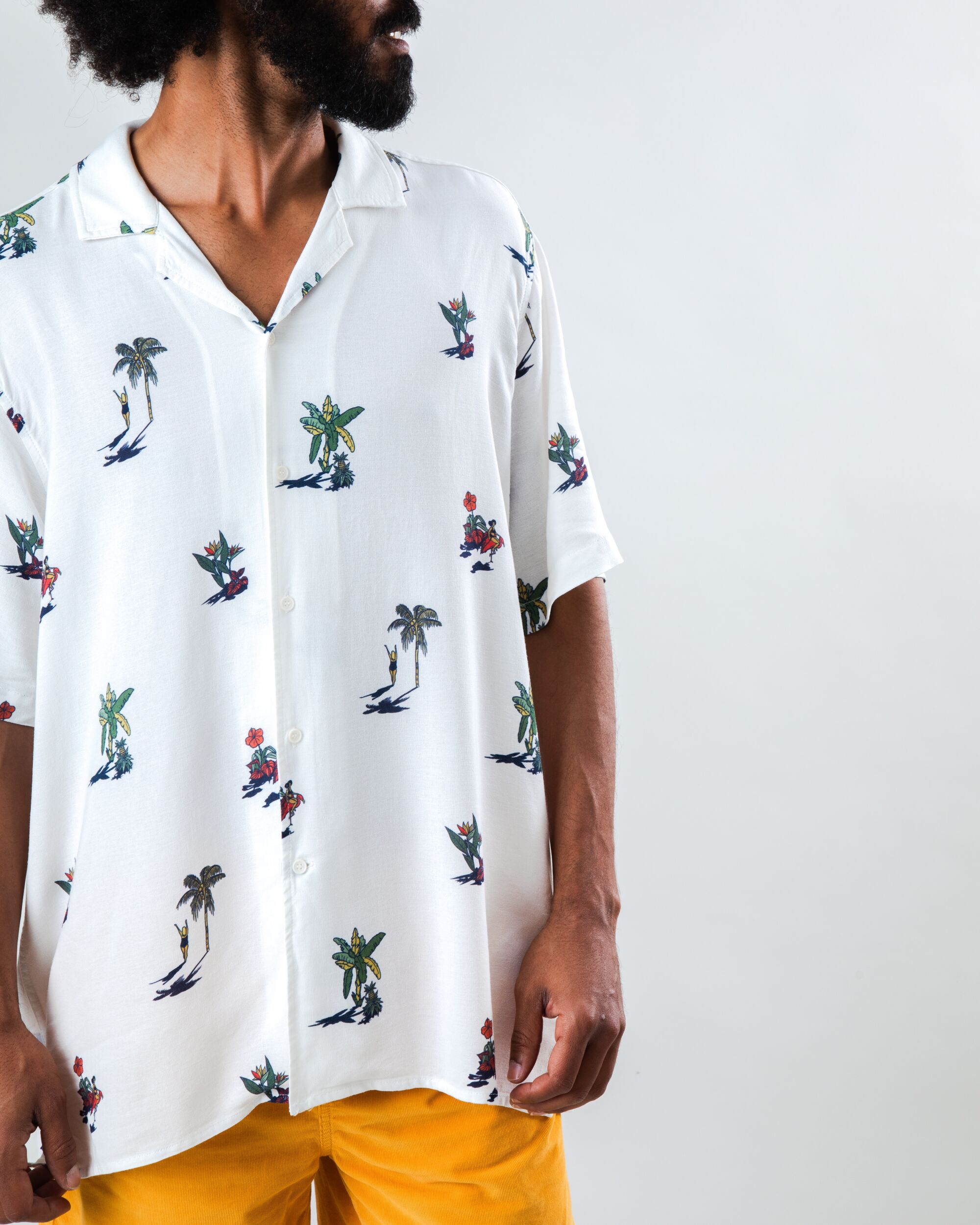 Helios Small Aloha Shirt Ecru
