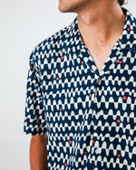 Sunset Aloha Shirt Navy