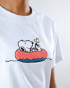 Peanuts Floating Oversize Tee White