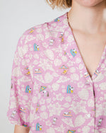 Peanuts Tropical Aloha Blouse Pink