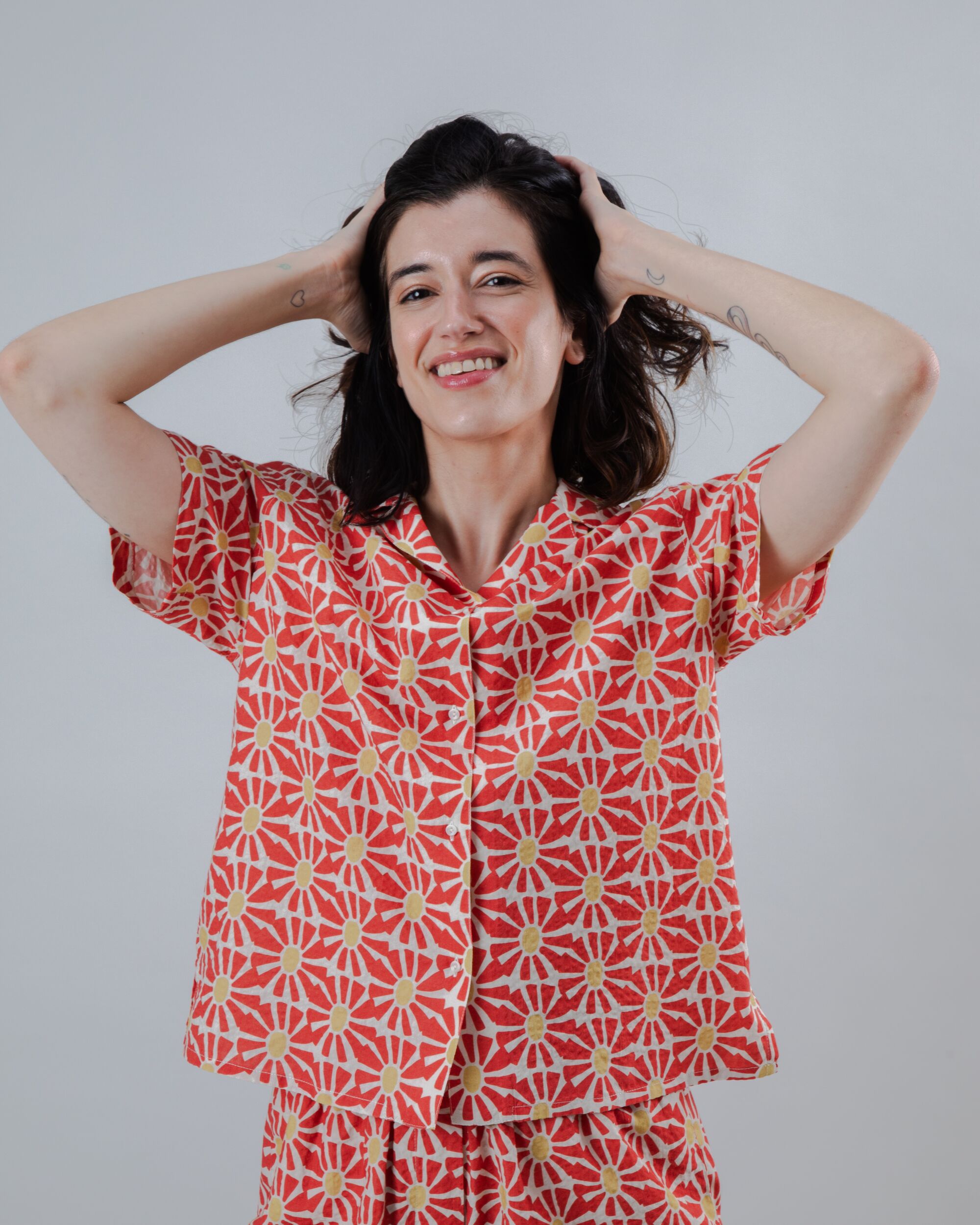 Marisol Aloha Blouse Red