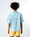 Sunset Cropped Blouse Blue