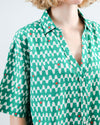 Sunset Cropped Blouse Green