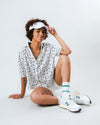 Peanuts Racquet Club Tennis Oversized Cropped Blouse