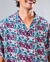 Asis Percales Tigris Aloha Shirt Ecru