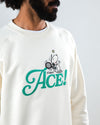 Peanuts Tennis Ace Snoopy Sweatshirt Ecru