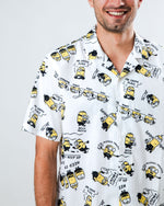 Minions Coffee Aloha Shirt Ecru