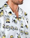 Minions Coffee Aloha Shirt Ecru