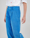 Corduroy Pleated Pants Blue